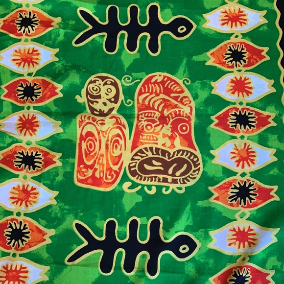 Stunning Vintage 💚🤎2PC Set Wrap skirt Pareo Coverup & Top - Picture 1 of 16